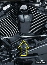 CACHE EMBASES DE CYLINDRES - TOURING MILWAUKEE-EIGHT® 17UP - Precision™ Cylinder Base Cover - KURYAKYN - NOIR BRILLANT - 6441