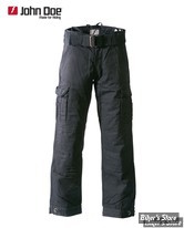 PANTALON - JOHN DOE - CARGO PANTS WITH KEVLAR LINING - COULEUR : NOIR - TAILLE US 38/32