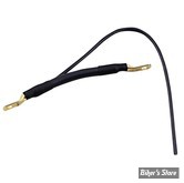 CABLE DE BATTERIE - LONGUEUR :  6" / 152MM - TERRY COMPONENTS - NEGATIF AVEC CABLE AUXILIAIRE - NOIR - LA PIÈCE - 21106