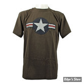 TEE-SHIRT - FOSTEX - AIR FORCE STARS & BARS - VERT - TAILLE S