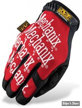 GANTS - MECHANIX - THE ORIGINAL - COULEUR : ROUGE / NOIR - TAILLE S - HOMOLOGUE MECANIQUE ( HORS UTILISATION ROUTIERE DE LA MOTO)