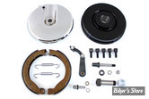 ECLATE H - PIECE N° 00A - KIT TAMBOUR AVANT - BIG TWIN 69/71 - COTE DROIT - Front Brake Backing Plate Kit RIGHT Side  - NOIR / POLI