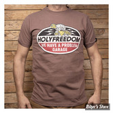 TEE-SHIRT - HOLY FREEDOM - TRIPLE - MARRON - TAILLE S