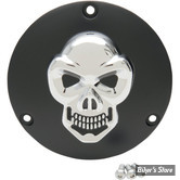 ECLATE I - PIECE N° 25 - COUVERCLE D EMBRAYAGE - BIG TWIN 70/99 - SKULL - NOIR / CHROME