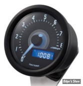 -  VELONA Ø 60MM - COMPTE TOURS VELONA / DAYTONA - VELONA 60 ELECTRICAL TACHOMETER 8,000 RPM, WHITE LED- 8000 TR/M - LED BLANC - NOIR - 86864