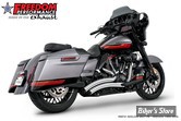 - ECHAPPEMENT FREEDOM PERFORMANCE - SHARP CURVE RADIUS II - 2 EN 2 - TOURING 95/16 - CHROME - EMBOUT DROIT : NOIR  - HD01232