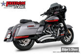 - ECHAPPEMENT FREEDOM PERFORMANCE - SHARP CURVE RADIUS II - 2 EN 2 - TOURING 95/16 - CHROME - EMBOUT DROIT : NOIR SCUPLTE - HD01231