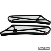 CACHES FERMETURES DE SACOCHE RIGIDES - BATTISTINIS CUSTOM CYCLES - TOURING 93/13 - WIRE FRAME - CHROME / NOIR