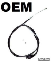 CABLE DE RETOUR - TOURING / CRUISE CONTROL - LONGUEUR : 97.50CM - OEM 56358-02 / 56237-99A - DRAG SPECIALTIES - FINITION : NOIR