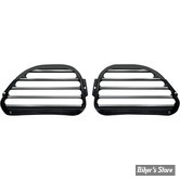 GRILLES DE HAUT PARLEUR AVANT - ROAD GLIDE 98/13 - COVINGTONS CUSTOMS - FINNED - NOIR