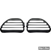 - GRILLES DE HAUT PARLEUR AVANT - ROAD GLIDE 98/13 - COVINGTONS CUSTOMS - FINNED - NOIR