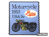 ECUSSON/PATCH - V-TWIN - MOTORCYCLE STAMP - TAILLE : 3.1" X 3.35" ( 7.85 CM X 8.50 CM ) - LA PAIRE