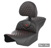 - SELLE SADDLEMEN - ROADSOFA™ HC - TOURING 2023UP - NOIR / COUTURES : ROUGE - AVEC DOSSIER - 823-07-189B4