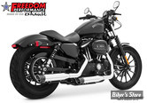 SILENCIEUX - FREEDOM PERFORMANCE - RACING  SLIP ON 3" 1/4 - SPORTSTER 04/13 - CHROME / SORTIE NOIR SCULPTE