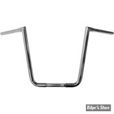 GUIDON LA CHOPPERS - PEAKS HANDLEBAR - 1 1/4 - HAUTEUR : 16 / 40.5CM - CHROME - LA-7360-16