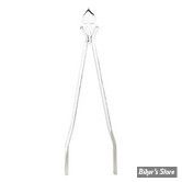 X - MONTANT DE SISSY BAR - CYCLE VISIONS - SPADETUDE - LARGEUR 6.88" À 7.625" - HAUTEUR : 18" - CHROME
