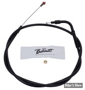 CABLE DE RETOUR POUR BIGTWIN & SPORTSTER AVEC MIKUNI HSR 42/45 - LONGUEUR :102 CM - 1996UP - BARNETT - TOUT NOIR