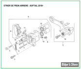  ECLATE G - PIECE N° 00 - ECLATE DES PIECES D'ETRIER DE FREIN ARRIERE SOFTAIL 2018UP