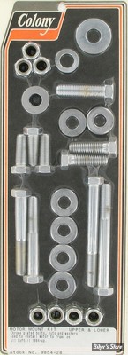 ECLATE J - PIECE N° 12 - VISSERIE DE FIXATION MOTEUR - SOFTAIL 84/99 - OEM 4726 / 7775 / 2879W / 4416 / 3512 / 7506 - COLONY - HEXAGO - CHROME - 9854-28