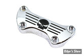 POTENCE DE RISERS - SKULL - CHROME Skull Riser Top Clamp - CHROME