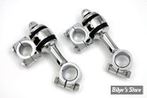 RISERS DOG BONE DEPORTE - V-TWIN / FLANDERS - HAUTEUR : 3.5 " - CHROME