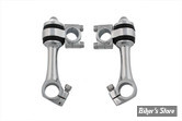 RISERS DOG BONE DEPORTE - V-TWIN / FLANDERS - HAUTEUR : 4 " - CHROME