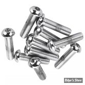 VIS TETE BOMBEE 5/16-24 X 25.40MM / 1" - ALLEN - CHROME - LE PAQUET DE 10 PIECES