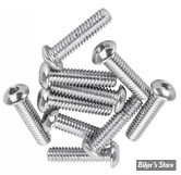 VIS TETE BOMBEE 1/4"-20 X 25.40MM / 1" - ALLEN - CHROME - LE PAQUET DE 10 PIECES