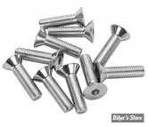 VIS TETE FRAISEE 1/4-28" X 25.40MM / 1" - ALLEN - CHROME - LE PAQUET DE 10 PIECES