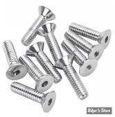 VIS TETE FRAISEE 1/4"-20 X 25.40MM / 1" - ALLEN - CHROME - LE PAQUET DE 10 PIECES