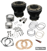 - KIT CYLINDRES BIG BORE - 98CI / 3.5/8" - SHOVELHEAD 66/84 - BIG BORE CYLINDER & PISTON KIT - S&S - 91-9201