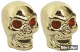 BOUCHONS DE VALVE TRIK TOPZ - SKULL - DOREE