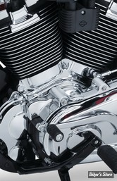 CACHE EMBASES DE CYLINDRES - SOFTAIL MILWAUKEE-EIGHT® 18UP - Precision™ Cylinder Base Cover - KURYAKYN - CHROME - 6452
