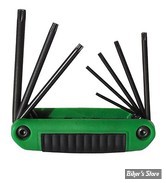 KIT D'OUTILS PLIANTS - TORX - EKLIND -  8 piece Torx Ergo-Fold key set