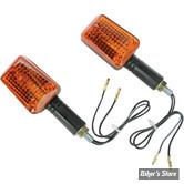 CLIGNOTANTS K&S TECHNOLOGIES INC.- UNIVERSAL MINI-STALK MARKER LIGHT - RECTANGLE TIGE LONGUE - CORPS: NOIR / CABOCHON : ORANGE