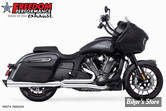 ECHAPPEMENT - FREEDOM PERFORMANCE - INDIAN CHALLENGER 20UP - UNION 2 EN 1 - CHROME / EMBOUT SLASH CUT   : NOIR - IN00259