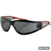 LUNETTES SOLEIL - BOBSTER - SHIELD II - VERRES : FUME / SMOKE - MONTURE : NOIR / ROUGE