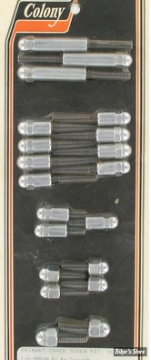 ECLATE I - PIECE N° 70 - KIT VISSERIE DE CARTER PRIMAIRE EXTERNE - FXR 80/84 / TOURING 80/84 - OEM 4741 / 4814 / 4740 / 4813 - ACORN / CHROME - 8481-20