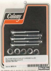 ECLATE K - PIECE N° 43 - VISSERIE DE POMPE A HUILE - SPORTSTER 54/76 - OEM 7036 / 7676 / 24819-52 - COLONY - TYPE : ALLEN - CHROME