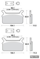 PLAQUETTES - 43957-86C 43957-86E - SBS 2 - STREET CARBON TECH ORGANIC