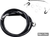 DURITE DE FREIN AVANT -  SPORTSTER 1200C 04/13 / 883C 04/09 / 1200N 08/13 - LONGUEUR :+10 ( 131.5CM / 51 3/4") - 1 DISQUE - OEM 45489-04 - INOX / NOIR - 660310-10BLK