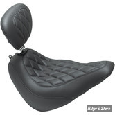 SELLE SOLO - SOFTAIL FLSL 18UP  - MUSTANG - WIDE TRIPPER -NOIR / DIAMOND - AVEC DOSSIER - 83046