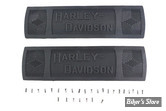 - ECLATE Y - PIECE N° 01A - KIT DE CAOUTCHOUCS /  Driver Square Style Footboard Set 14/39 TYPE - OEM 2940-14 - HARLEY DAVIDSON - NOIR - 2940-14