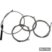 + 0" / + 0cm - KIT CABLES ET DURITE DE FREIN DE GUIDON RALLONGES - TOURING FLHX/FLHXSE/FLTRXSE 23UP - LA CHOPPERS - INOX - KIT COMPLET - LA-8059KT2-08
