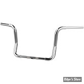 GUIDON KHROME WERKS - BOBBER BAGGER STYLE APE HANGER - TOURING FLHTK / FLHX / FLHTCU / FLHTCUTG 08UP - HAUTEUR : 12" - PERCE - CHROME