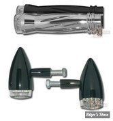 POIGNEES RBS - 84UP - TWISTER - AVEC CLIGNOTANTS LED + CLIGNOTANTS ARRIERE - NOIR - LE KIT