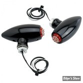 CLIGNOTANT A LEDS - CLIGNOS MICRO BULLET - JOKER MACHINE - ASTRO - FAISCEAU INTERNE AU GOUJON - CORPS : NOIR / ECLAIRAGE : ROUGE