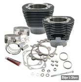 - KIT CYLINDRES BIG BORE - 117CI / 4 1/8" - TWIN CAM 07/17 - S&S - Big Bore CYLINDRES Kit  - NOIR - 910-0221