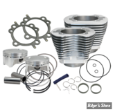 - KIT CYLINDRES BIG BORE - 107CI / 3.937" - TWIN CAM 07/17 - S&S - Big Bore Kit  - SILVER - 910-0480