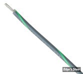 FIL ELECTRIQUE 0.80MM / 18-GAUGE - NAMZ - COULEUR : GRIS / VERT - LES 5 METRES